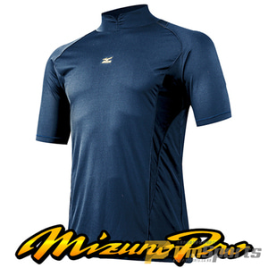 [Mizuno] 미즈노 로고 프로 V컷 반팔 언더셔츠 0214 네이비